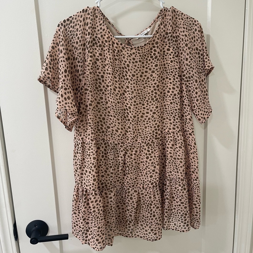 Printed flowy babydoll top